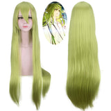 Fate/Grand Order Cosplay Lancer Enkidu 100cm Green Long Synthetic Hair Cosplay Wigs  hair  grand Women Halloween Party Play Wigs