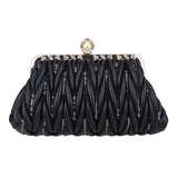 Pearl Lock Crystal Sequin Purses And Handbags For Women Clutch Bag