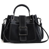 Female Handbag Women Large Capacity Shoulder Bag Fashion Pu Leather Zipper Hasp Portable Metal Handle Top-Handle Tote Bags