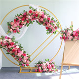 Flone Pink Rose Red Artificial Flower Gazebo Tieback Wedding Sign Table Runners Wreath Backdrop Garland Floral Arrangement Decor