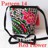 Floral Boho Thailand Embroidered Canvas Messenger Bag 2018 Chinese National Small Shoulder Bag Famous Brand Crossbody Bags