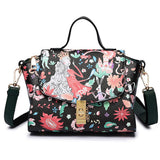 Floral Prin Women Bag Pu Leather Hasp Shell Handbag Ladies Luxury Designer Crossbody Messenger Bag Female Shoulder Bag bolsa