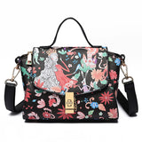 Floral Prin Women Bag Pu Leather Hasp Shell Handbag Ladies Luxury Designer Crossbody Messenger Bag Female Shoulder Bag bolsa