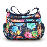 Floral Shoulder Bag Rural Style Fashion Women Bag European and American Style Vintage Bag Lightweig More Zippers Messenger Bag