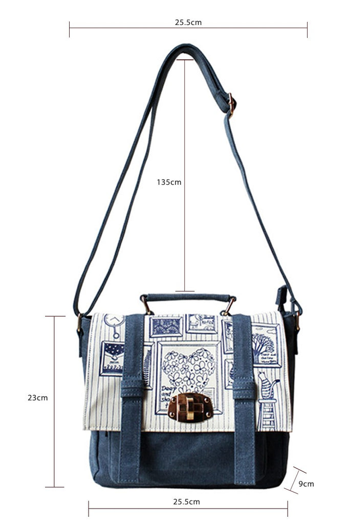 Brand Canvas Messenger Bag Satchels for Scho Teenagers Girl Women Vintage Handbag Ladies Crossbody Bags Sac