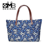 Flower Prin Shoulder Handbags for Women stree Large Tote Bags for Girls touri bags on shoulder blue side bag casual hand bag