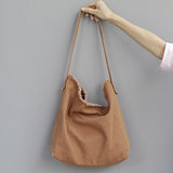 Fore Ar Canvas Simple Wild Shoulder Tote Bag Shopping Crossbody Bag solid color Edge grinding fashion simple girls hand bag