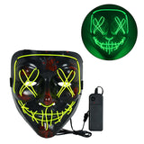 【】Cosmask Halloween Neon Mask Led Mask Masque Masquerade  Party Masks Light Glow In The Dark Funny Masks Cosplay