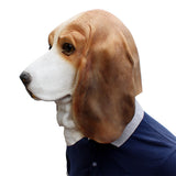 Full Face Animal Latex Mask Adults Basset Hound Dog Head Party Masks Cosplay Masquerade Fancy Dress Party for Halloween Mask