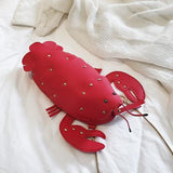Fun Unique Boston Lobster Design Pu Leather Fashion Chain Shoulder Bag casual Day Clutches Chain Purse Mini Messenger Bag Bolsa
