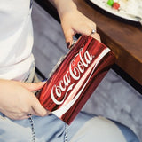 Fun cans Coke pack personalized women bag 2018 new winter mini Messenger bag Harajuku wind chain package h27