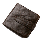 Walle Vintage Genuine Leather Men Shor Bifold Wallets Card Holder Purse Coin Pocke Male Zipper Purses