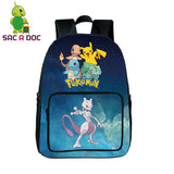 Galaxy Star Pokemon Mewtwo Scho Backpack Women Men Laptop Backpack Universe Space Printing Scho Bags for Teenage Girls
