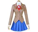Game Doki Doki Literature Club Monika Cosplay Costume Sayori Yuri Natsuki School Uniform Outfit Suits for Girls Women