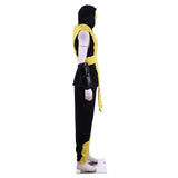 Game Mortal Kombat X Scorpion Costumes Cosplay Yellow Battle Combat Outfit Full Suit Halloween Carnival