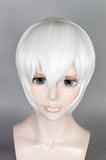 Game YoRHa No.9 Character 9S Wig Silver White Heat Resistant Synthetic Hair Perucas Cosplay Wig + Wig Cap