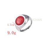 Genshin Impact Game Cosplay Prop Eye of God Adjustable 7 Element Metal Rings Jewelry Accessories Christmas Gift Hand Decorations