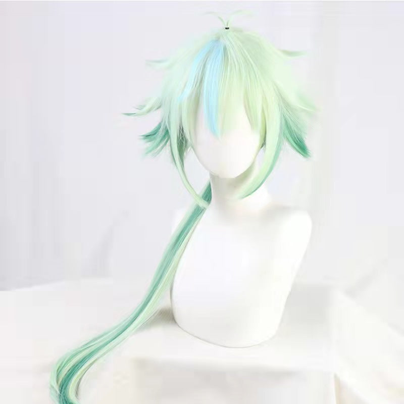 Genshin Impact Sucrose Cosplay 85cm Long Wig Green Apple Wig Cosplay Anime Cosplay Wigs Heat Resistant Synthetic Wigs Halloween