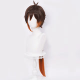 Genshin Impact Zhongli Cosplay 90cm Long Christmas Brown Orange Wig Anime Cosplay Heat Resistant Synthetic Wig Halloween Costume