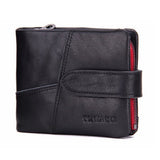 Genuine Cowhide Leather Men Wallets Fashion Purse Card Holder Standstone Man Walle Luxury Dollar Price Male Coin Bag