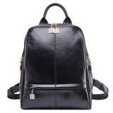 Genuine Leather Backpack Women Fashion Scho Backpack Female Sac A Dos Luxury Shoulder Bag 2018 High Quality Bagpack Mochila