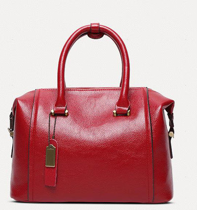 Genuine Leather Bags Ladies Real Leather Bags Women Handbags High Quality Tote Bag for Women Black Fashion Clip Hobos
