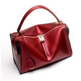 Genuine Leather Fashion Handbag Women Designer Leather Messenger Bag Ladies Brand Luxury Shoulder Bags Retro High Capacity New