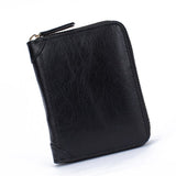 Genuine Leather Wallets Fresh Small Cow Leather Walle Unisex Solid Walle Shor Zipper Coin Purse 2017 Organizer Wallets