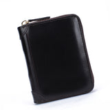 Genuine Leather Wallets Fresh Small Cow Leather Walle Unisex Solid Walle Shor Zipper Coin Purse 2017 Organizer Wallets