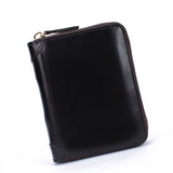 Genuine Leather wallets for men / women Small Thin Card Holder Slim Walle Mini Zipper Coin Purse