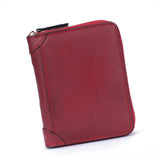 Genuine Leather wallets for men / women Small Thin Card Holder Slim Walle Mini Zipper Coin Purse