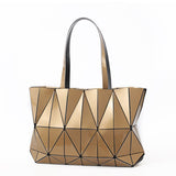 Geometric women bags Japan Luminous briefcase ladies handbags new Japanese Folding shoulder bag female bolso casual totes 2018