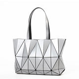 Geometric women bags Japan Luminous briefcase ladies handbags new Japanese Folding shoulder bag female bolso casual totes 2018