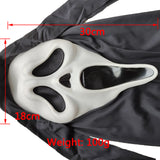 Ghost Face Scream Movie Horror Mask Halloween Killer Cosplay Adult Costume Accessories Props
