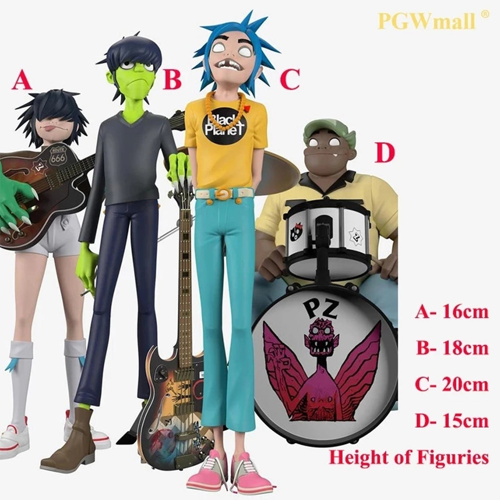 Gorillaz Collectible Figures Famous Music Team Resin Figure Ornaments Figurines Home Decoration Accessories for Living Room