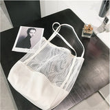 HB@Fashion Girls Causal Shopping Handbag Shoulder Mesh Shopper Beach Bag