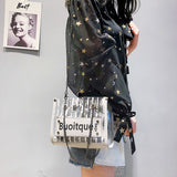 HCH Fashion Stripes Plastic Transparen Handbag Chain Shoulder Bag Woman Large Capacity Bag Composite Bag Women's Bags