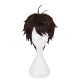 Haikyuu!! Oikawa Tooru Cosplay Wig 35cm Short Straight Heat Resistant Synthetic Hair Wig Man Boy Anime Costume Party Wig Brown