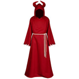 Halloween Costume Cosplay Anime Grim Reaper Cloak Medieval Sets Stage Outfit European and American Women and Men Red Clothes