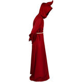 Halloween Costume Cosplay Anime Grim Reaper Cloak Medieval Sets Stage Outfit European and American Women and Men Red Clothes