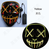 Halloween mask bar party mask V-shaped bloody funny full face glow mask 120PCS