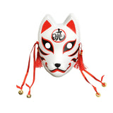 Hand Painted Updated Anbu Mask, Japanese Kitsune Fox Mask Full Face Thick PVC for Cosplay Costume