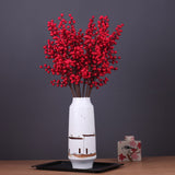 Handmade Flowers Holly Fruit Long Branch Good Quality Plastic Diy Home Scrapbooking Decorations Photo Props Berry Stalks