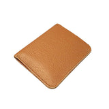 Handmade slim purse Genuine Leather Scrub Mini Walle Retro Women and Men Shor Walle Simple and Horizontal Female Wallet