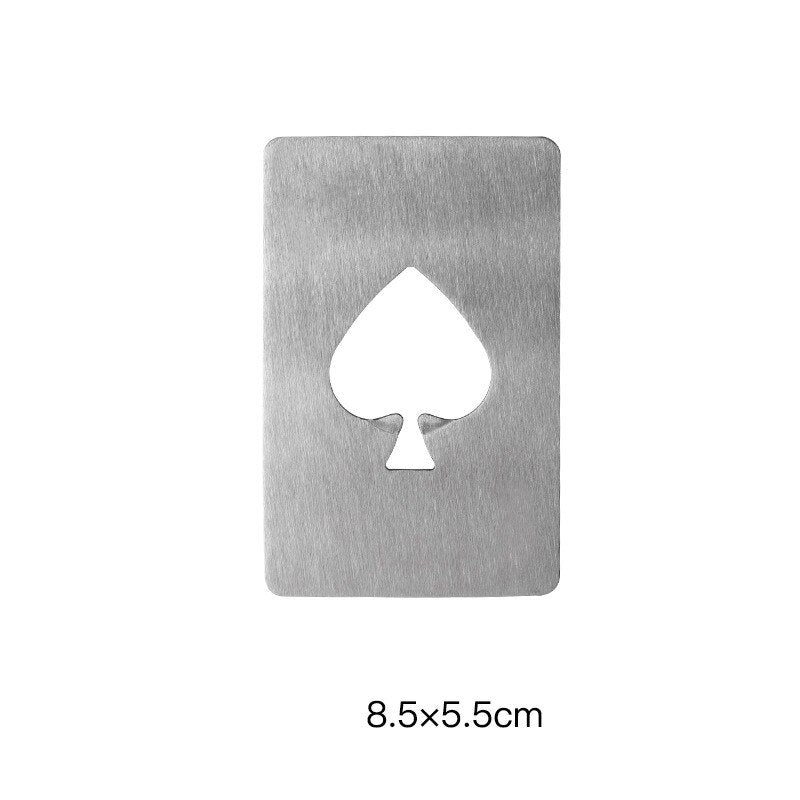 Handsome Poker Card Beer Bottle Opener Stainless Steel Wedding Party Banquet Gift Souvenirs Kitchen Dining Bar Tools Table