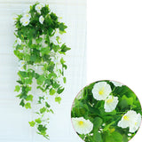 Hanging Artificial Silk Morning Glory Imitation Flower Vine Wedding Darden Decor Fake Plant Vibrantly Color