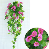 Hanging Artificial Silk Morning Glory Imitation Flower Vine Wedding Darden Decor Fake Plant Vibrantly Color