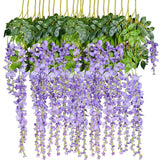 Hanging Garland Silk Flowers String Home Decoration 12PCS 3.6-Inch Artificial Fake Wisteria Vine Party Wedding Decorations