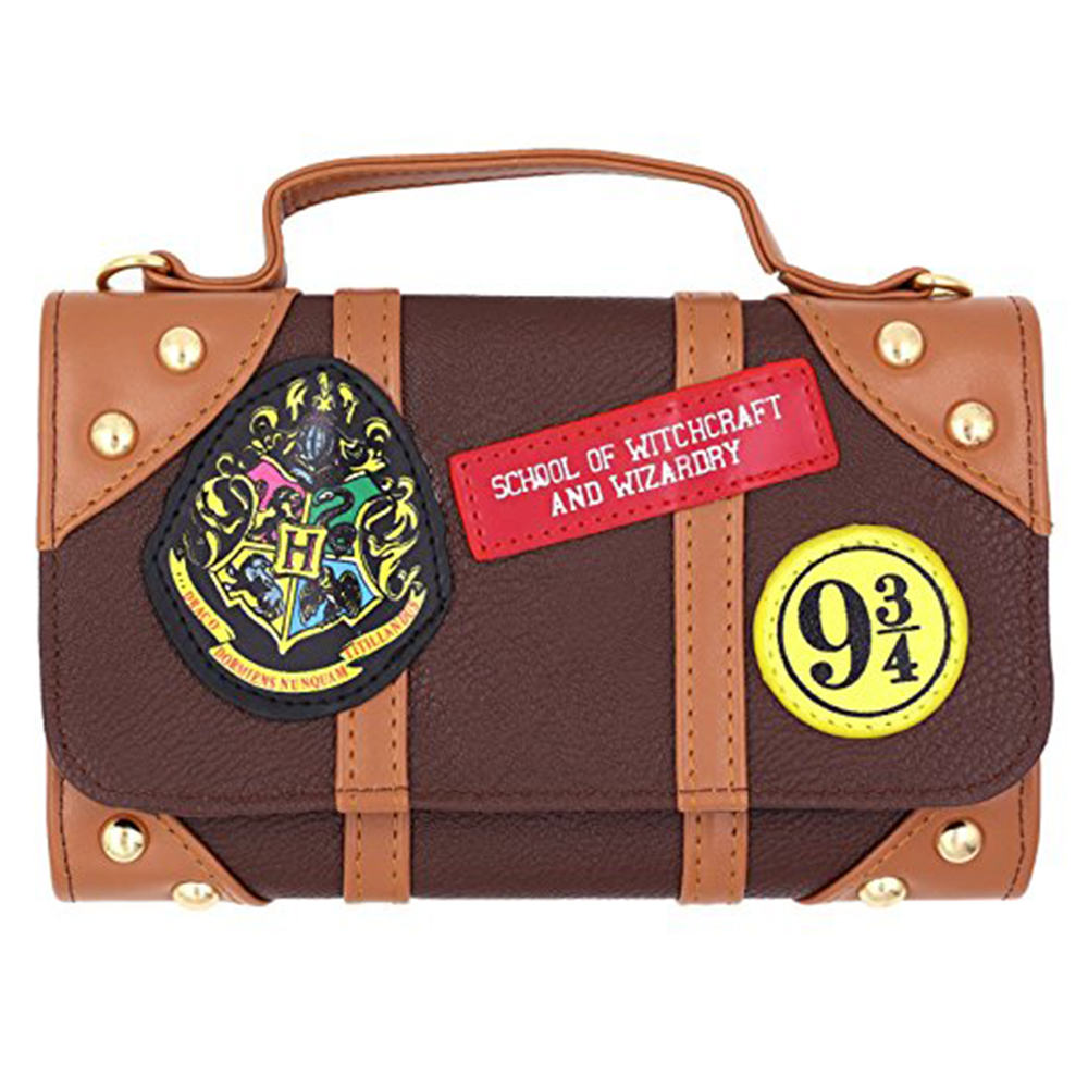 Harry Potter Handbag Walle Hogwarts Scho of Witchcraf Crossbody Purse Brown shoulder bag elegant