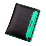 Ho Korean version Panelled PU Polyester design Colourful men's wallets with coin pocke Letter purse walle for men